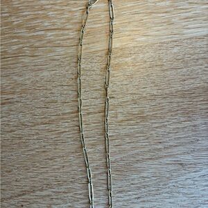 NWT Annie Costello Brown pin necklace gold vermeil 16 “